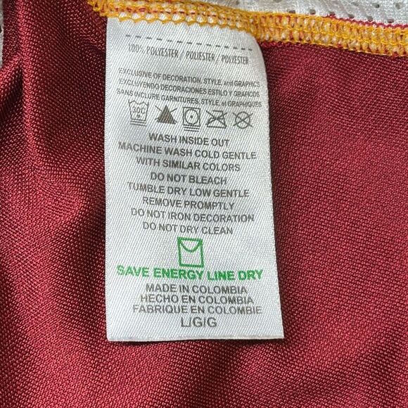 Washington Redskins NFL Team Apparel Burgundy Gold Womens Jersey size L Large - Picture 8 of 9